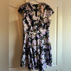 NWT Iconic Unique Vintage 50s style Floral Swing Dress